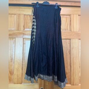 Silk brocade spinner skirt from India